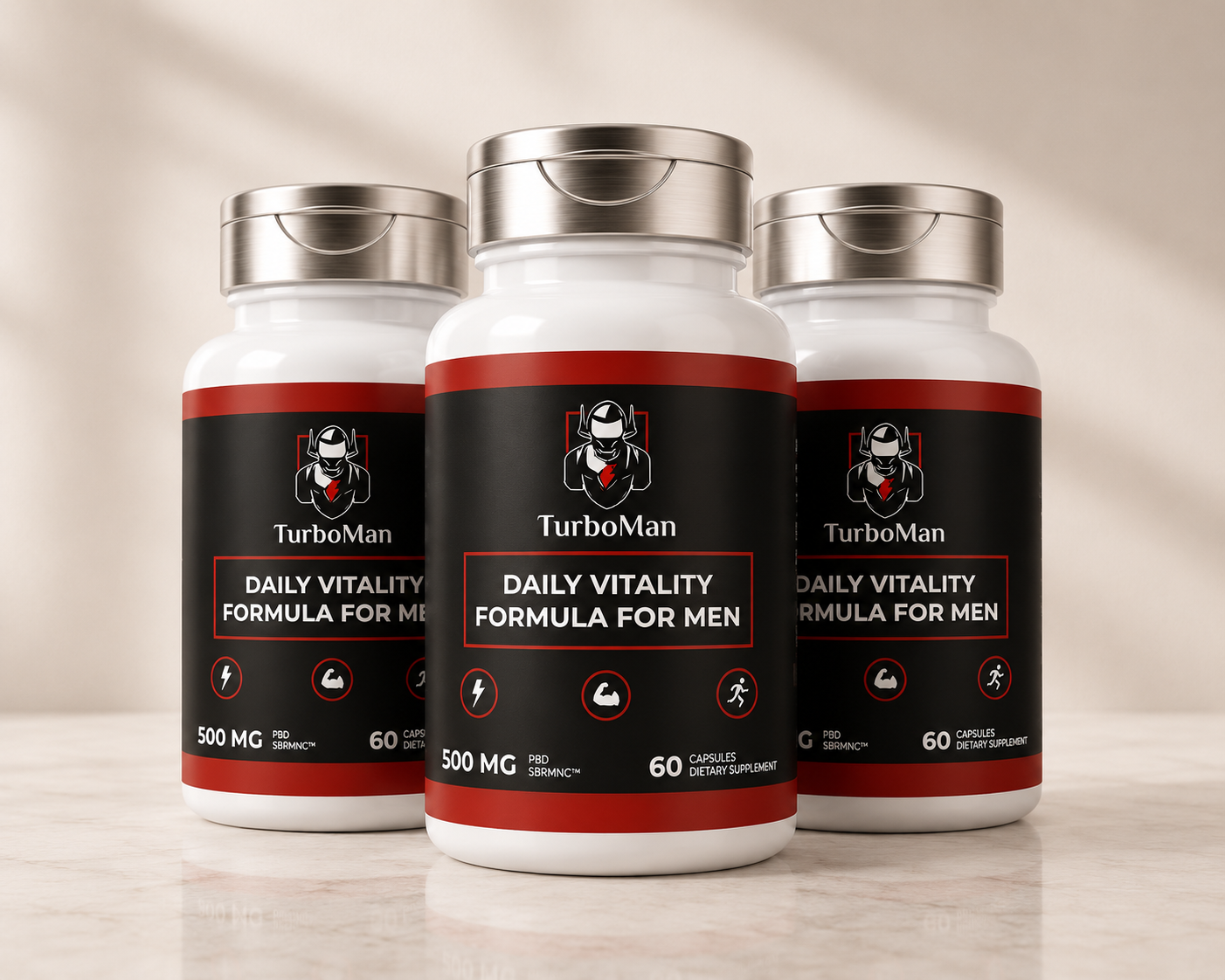 TurboMan male performance supplement bottle